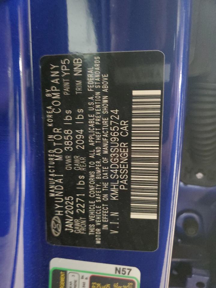 2025 Hyundai Elantra Sel VIN: KMHLS4DG3SU965724 Lot: 62932825