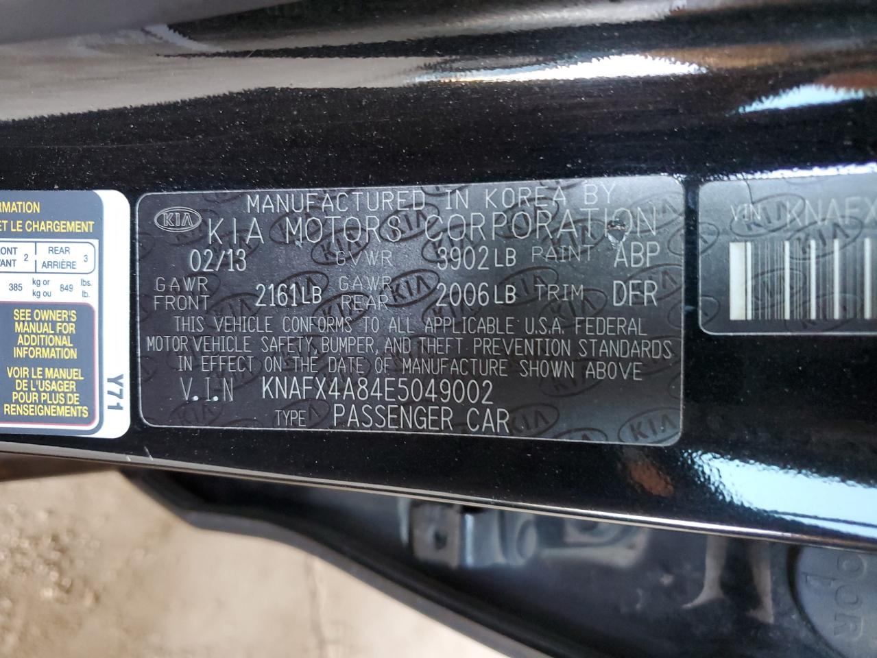 2014 Kia Forte Ex VIN: KNAFX4A84E5049002 Lot: 66967805