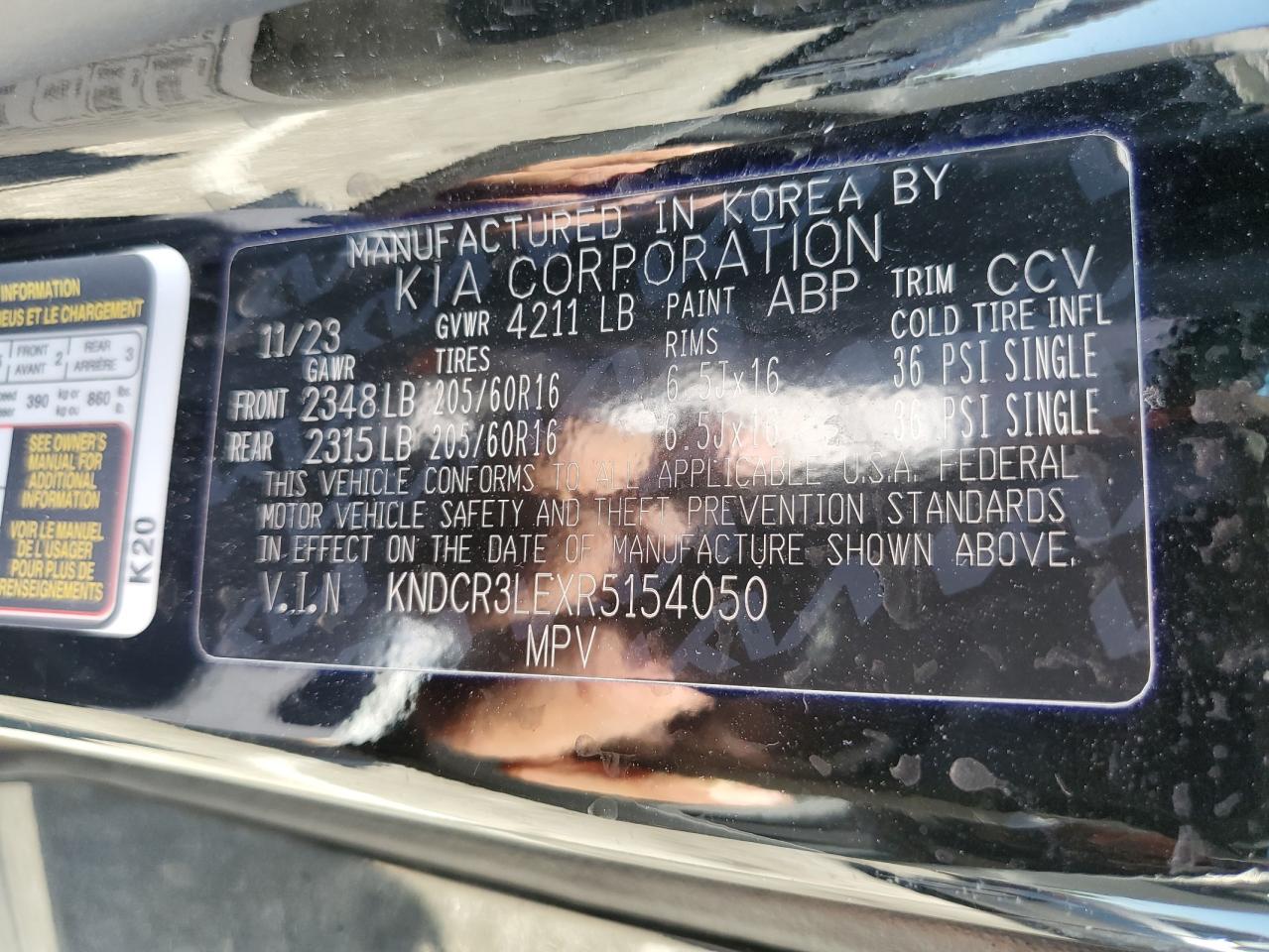 2024 Kia Niro Ex VIN: KNDCR3LEXR5154050 Lot: 64259135