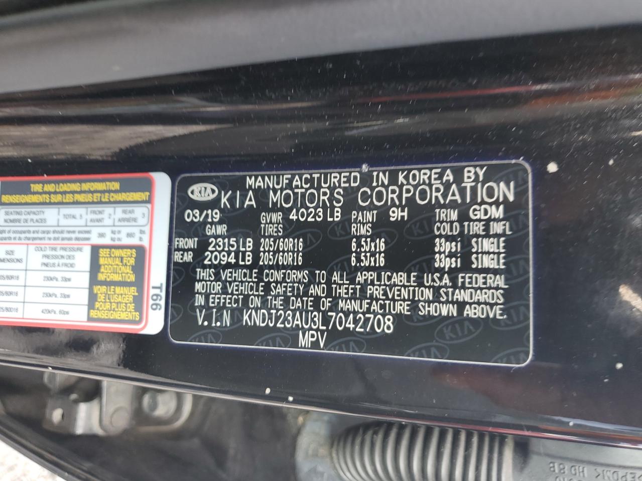 2020 Kia Soul Lx VIN: KNDJ23AU3L7042708 Lot: 65685935