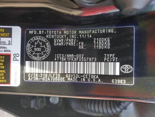 2015 TOYOTA CAMRY XSE  