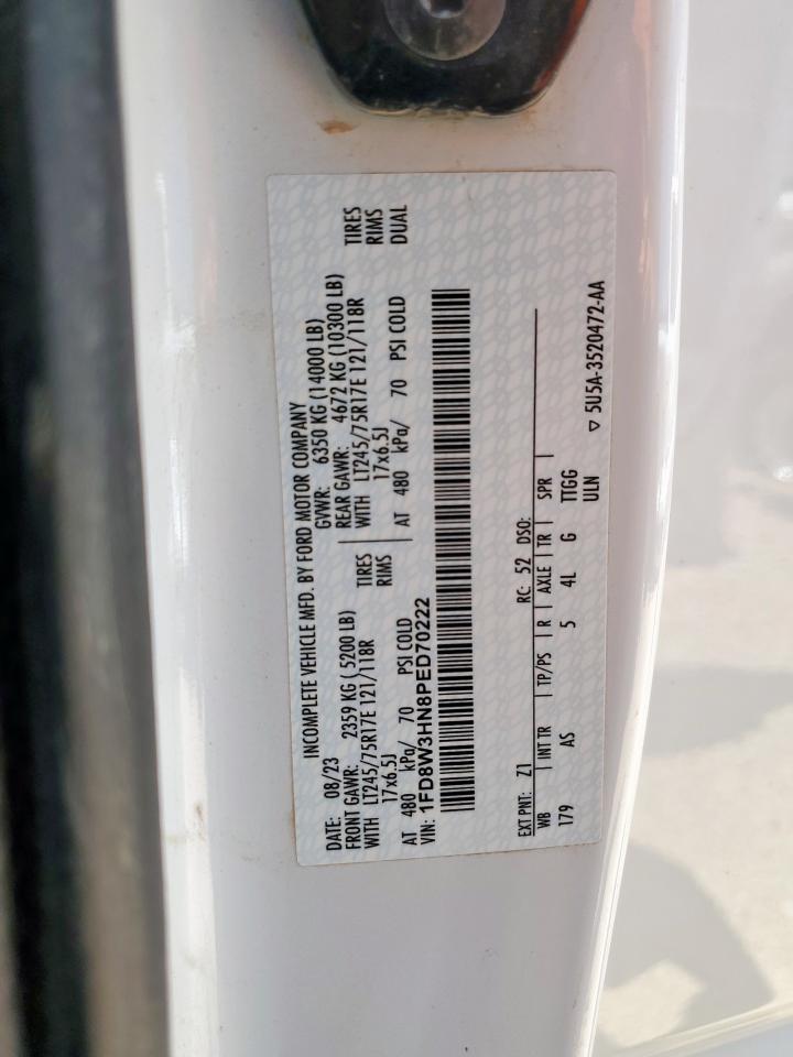 2023 Ford F350 Super Duty VIN: 1FD8W3HN8PED70222 Lot: 63493245
