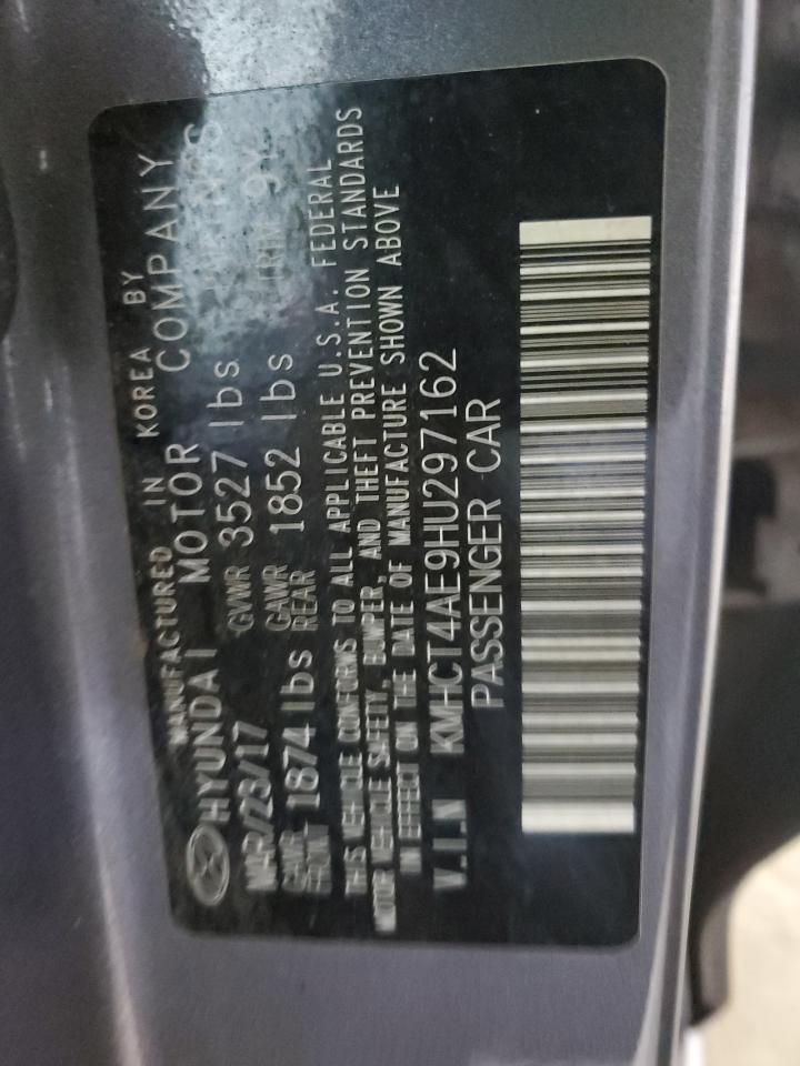 2017 Hyundai Accent Se VIN: KMHCT4AE9HU297162 Lot: 63766925