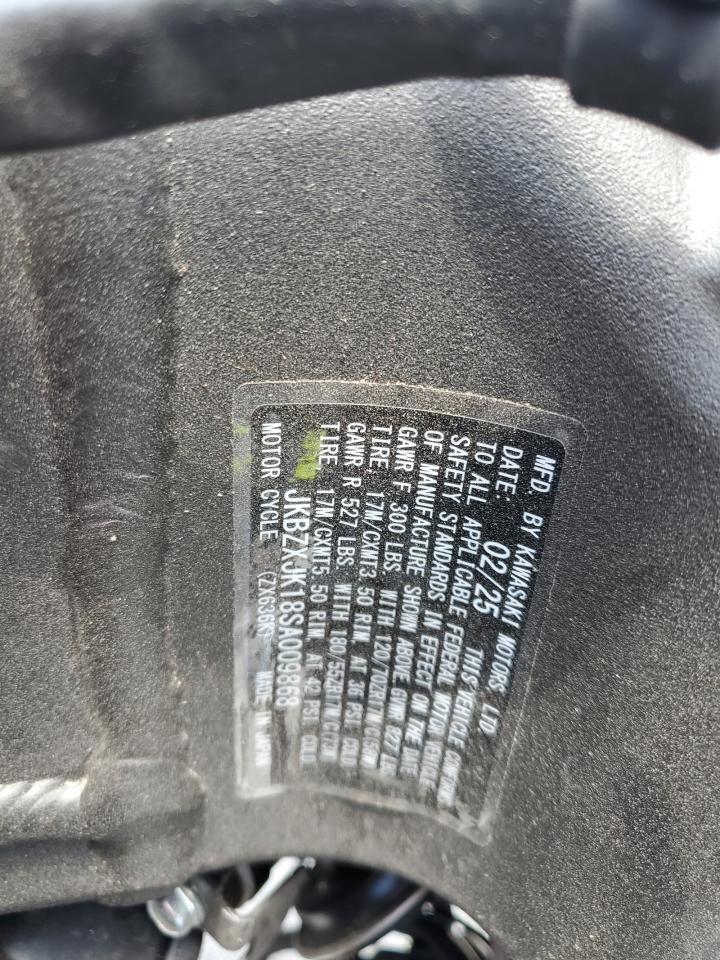 jkbzxjk18sa009868 JKBZXJK18SA009868 2025 Kawasaki Zx636 K