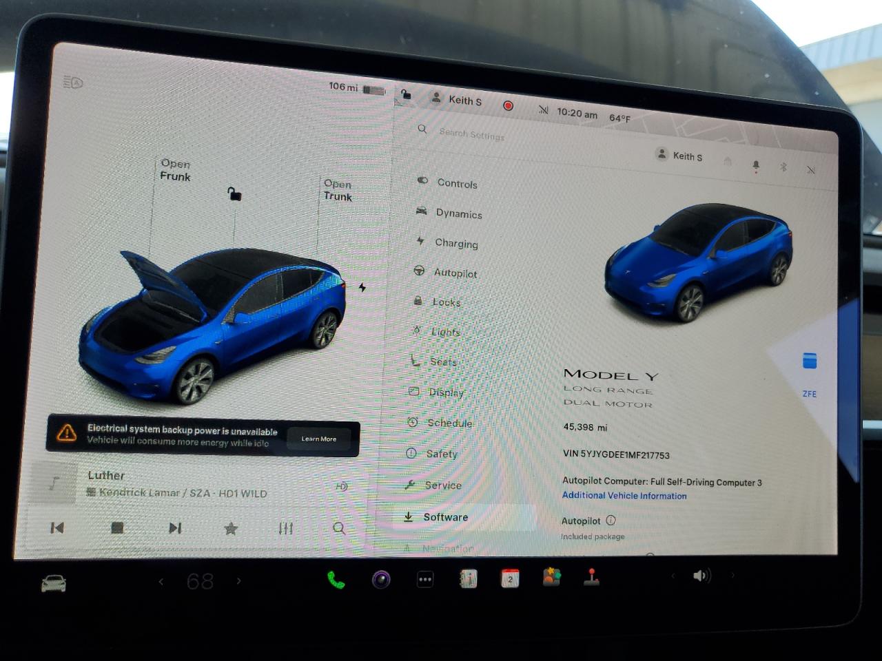 2021 Tesla Model Y VIN: 5YJYGDEE1MF217753 Lot: 63354445