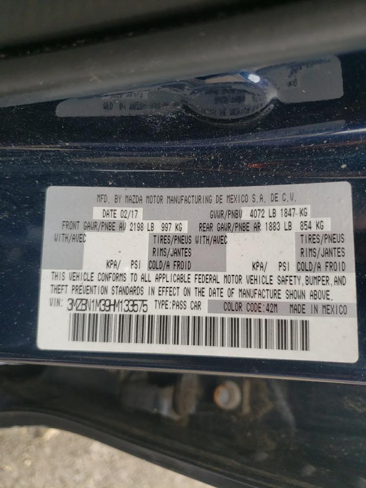 2017 Mazda 3 Grand Touring VIN: 3MZBN1M39HM133575 Lot: 63625515