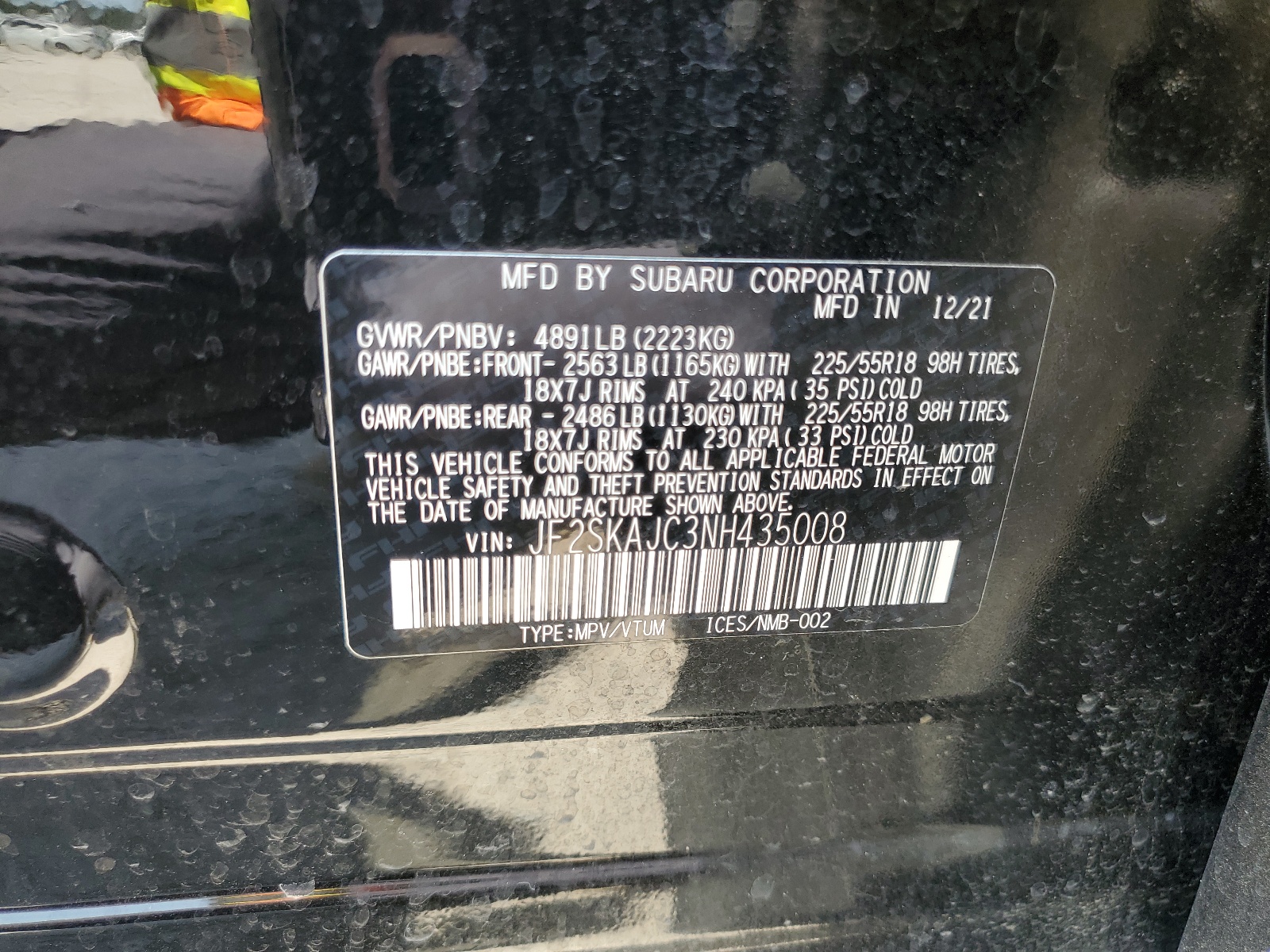 JF2SKAJC3NH435008 2022 Subaru Forester Sport