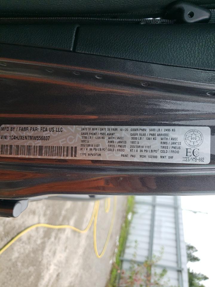 2021 Jeep Wrangler Unlimited Sahara VIN: 1C4HJXEN7MW556807 Lot: 64490133