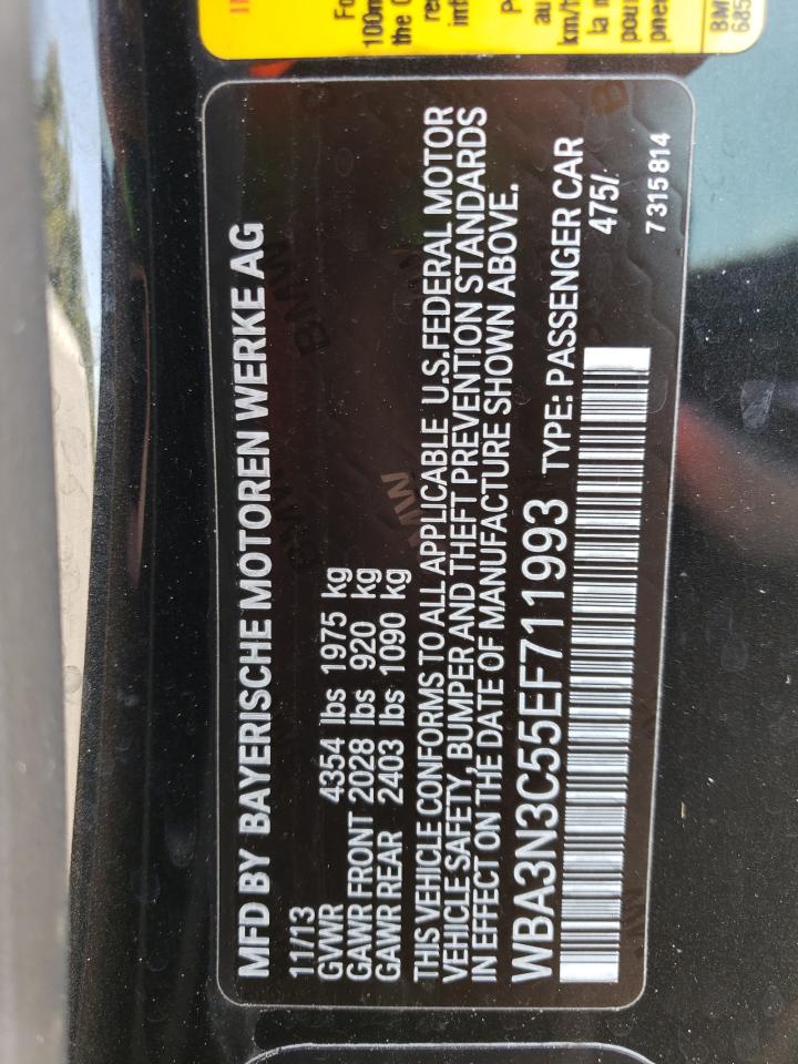 2014 BMW 428 I VIN: WBA3N3C55EF711993 Lot: 71390965
