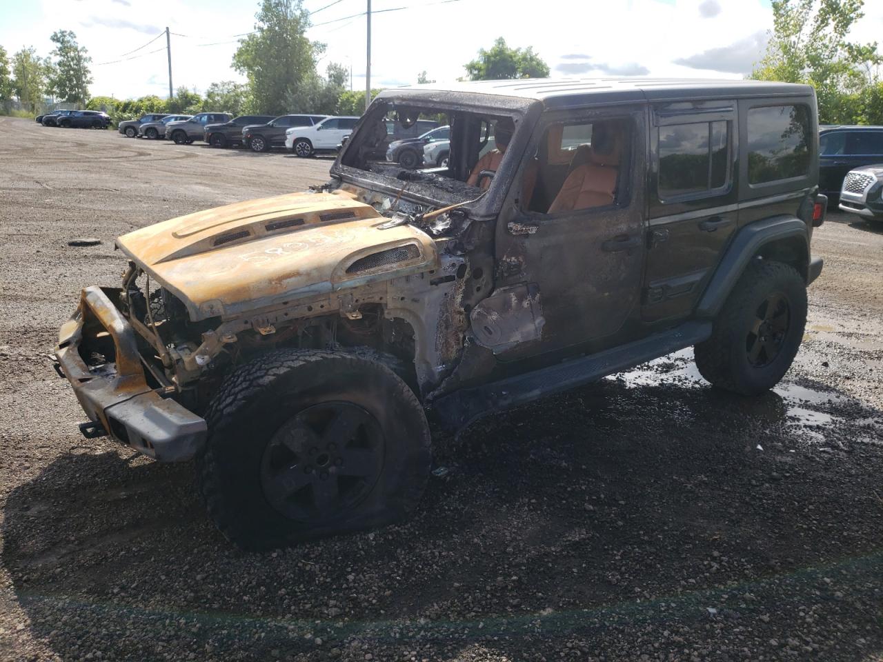 2018 Jeep Wrangler Unlimited Sport იყიდება Montreal-est-ში, QC - Burn
