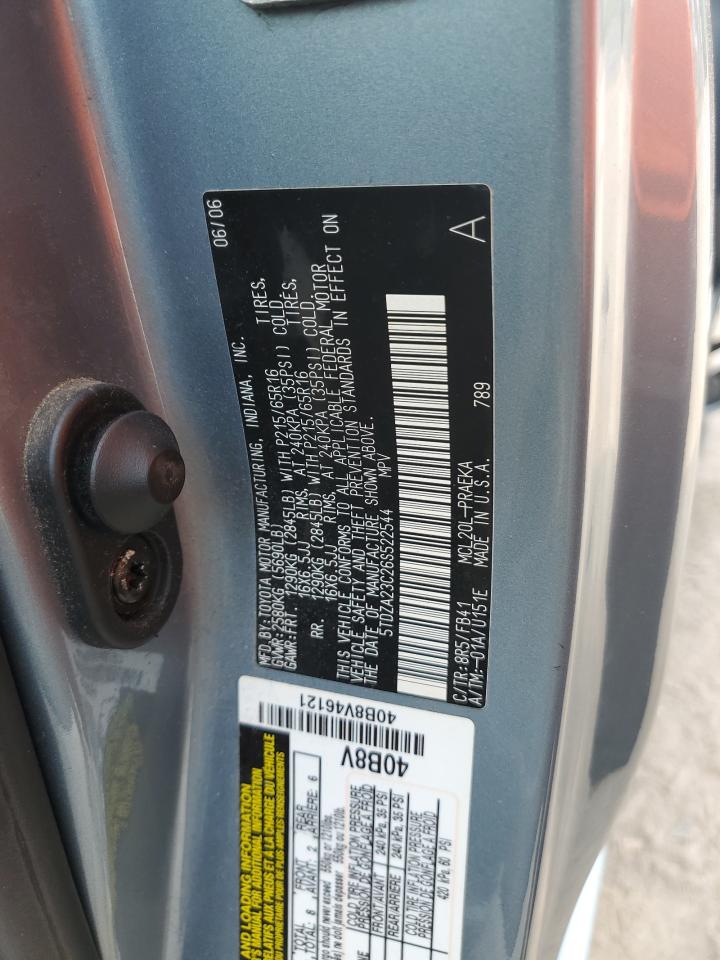 5TDZA23C26S522544 2006 Toyota Sienna Ce