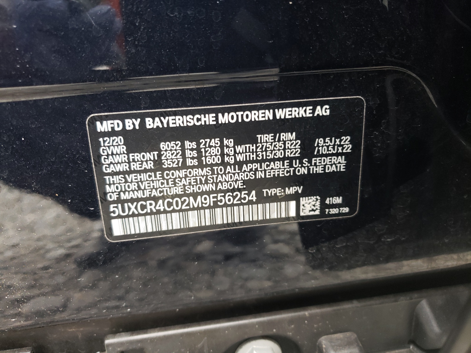 5UXCR4C02M9F56254 2021 BMW X5 Sdrive 40I