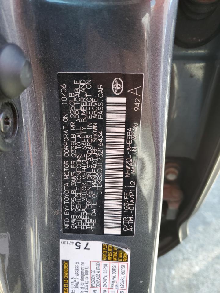 JTDKB20U173216434 2007 Toyota Prius