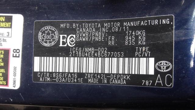 2011 TOYOTA COROLLA BASE
