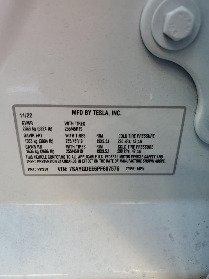 7SAYGDEE6PF607576 2023 Tesla Model Y