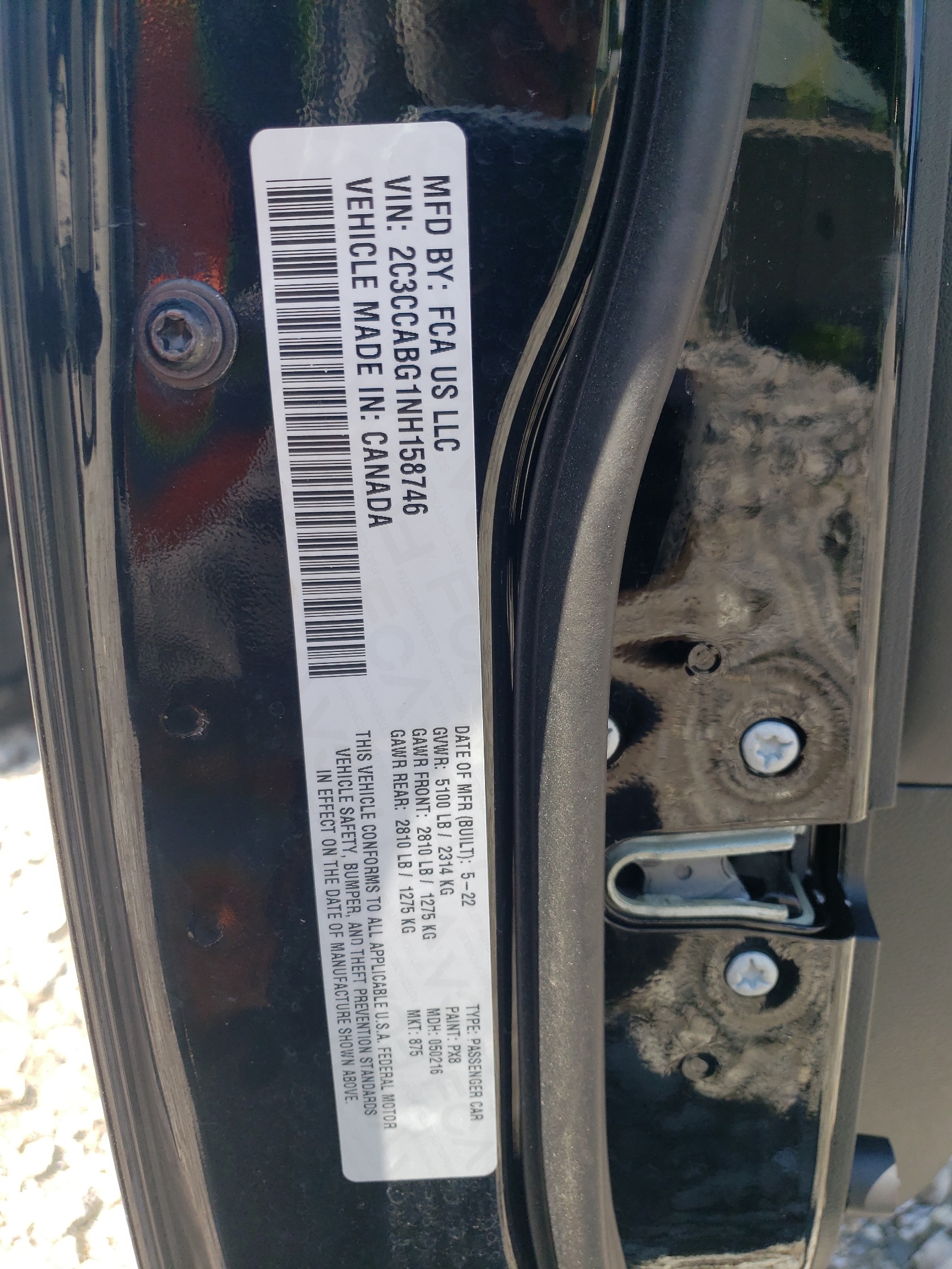 2C3CCABG1NH158746 2022 Chrysler 300 S