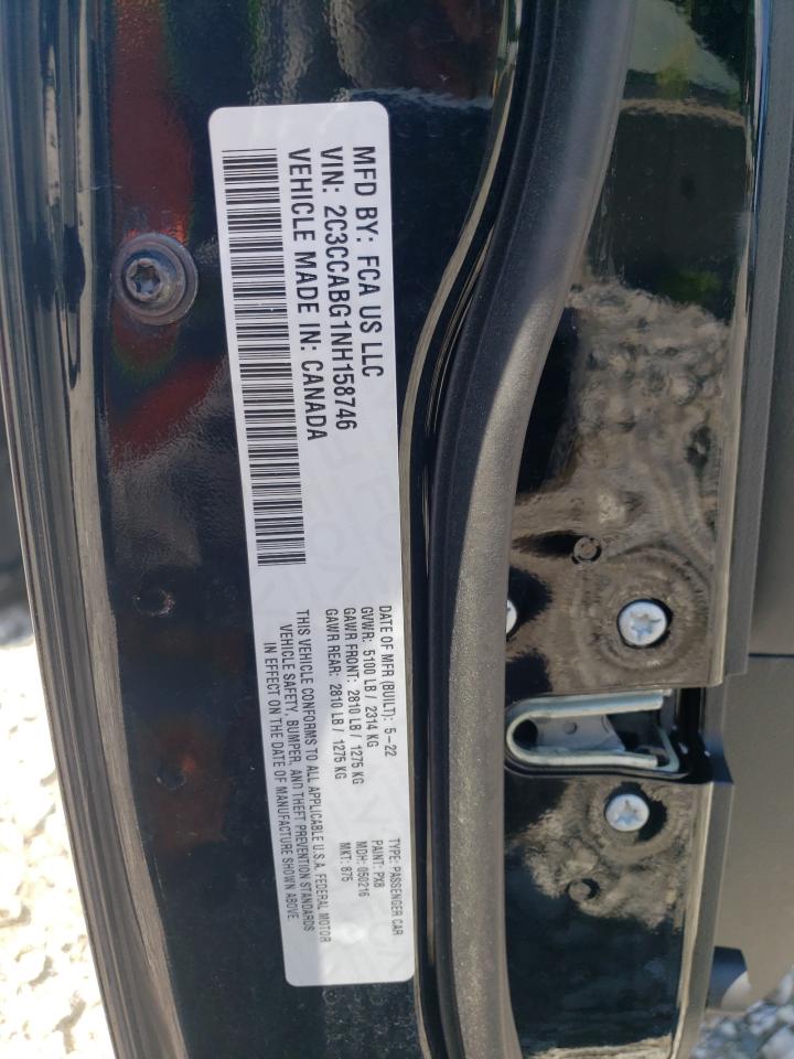 2022 Chrysler 300 S VIN: 2C3CCABG1NH158746 Lot: 64482023