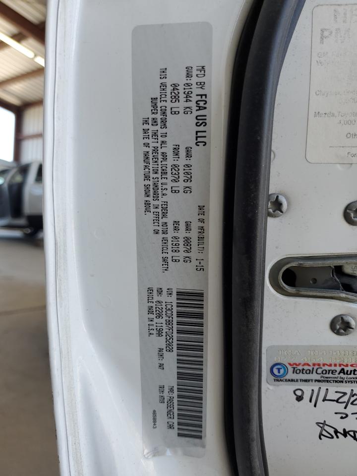 2015 Dodge Dart Sxt VIN: 1C3CDFBB7FD252028 Lot: 63802893