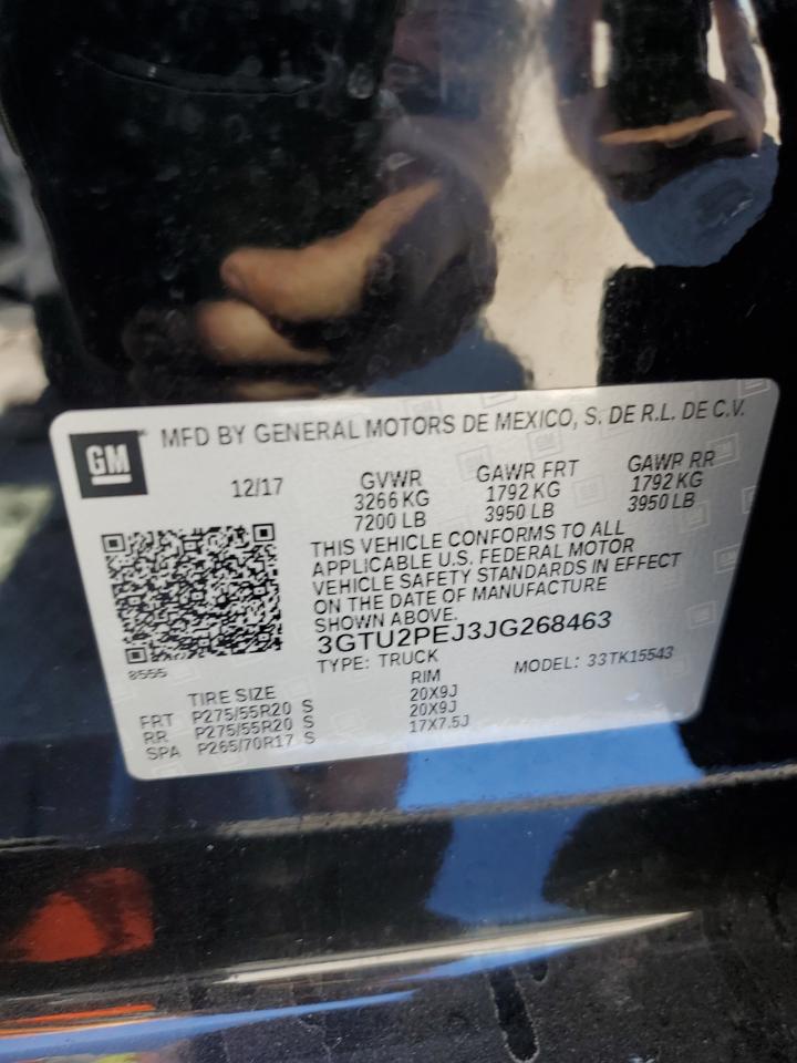 2018 GMC Sierra K1500 Denali VIN: 3GTU2PEJ3JG268463 Lot: 63414503