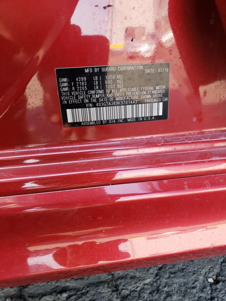 2019 Subaru Impreza Sport VIN: 4S3GTAJ69K3701443 Lot: 65686683