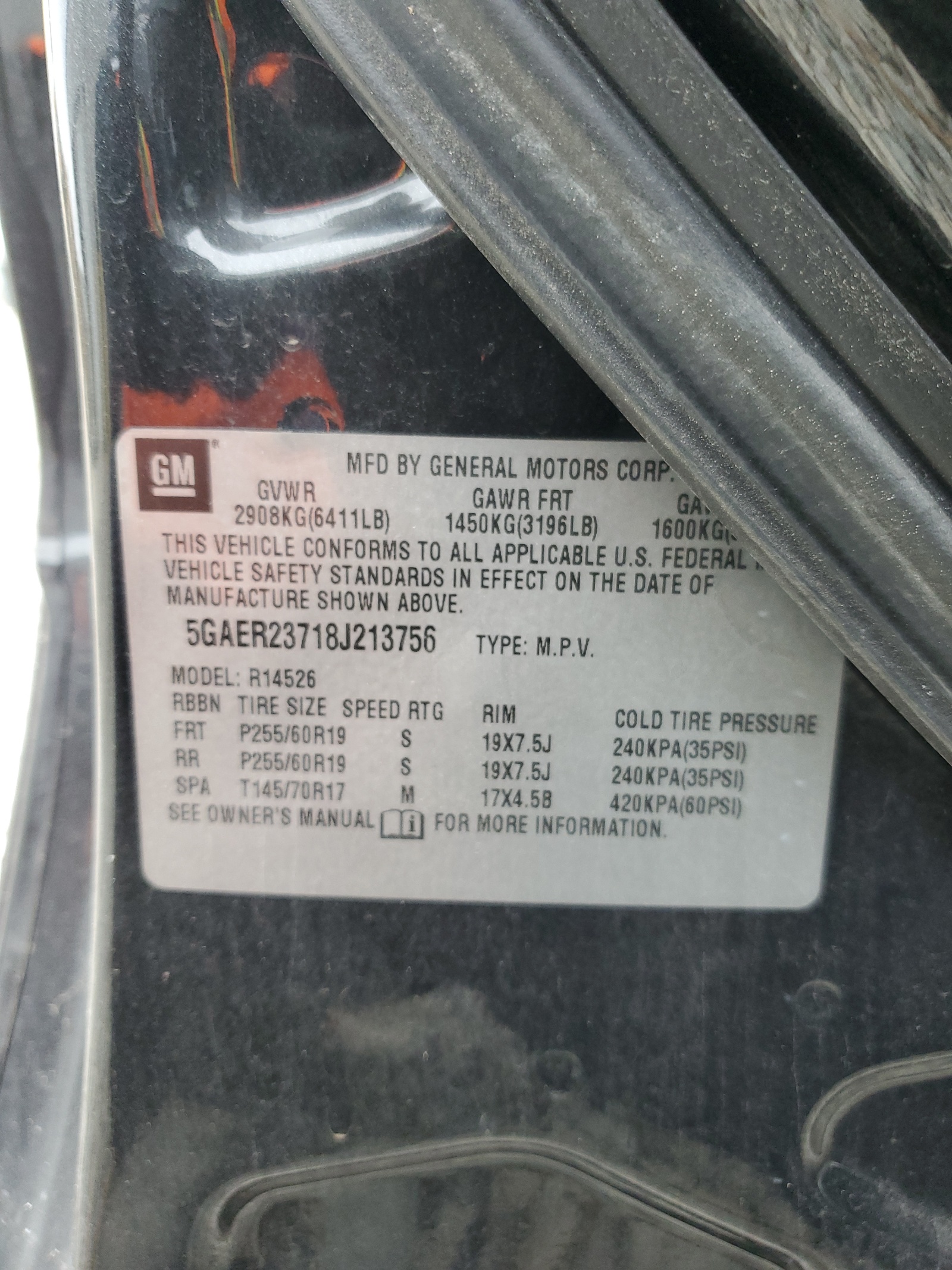 5GAER23718J213756 2008 Buick Enclave Cxl