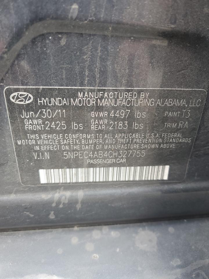 5NPEC4AB4CH327755 2012 Hyundai Sonata Se