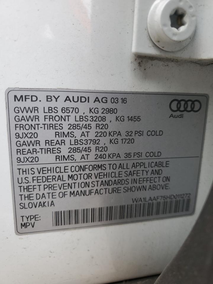 WA1LAAF75HD011272 2017 AUDI Q7 - Image 13