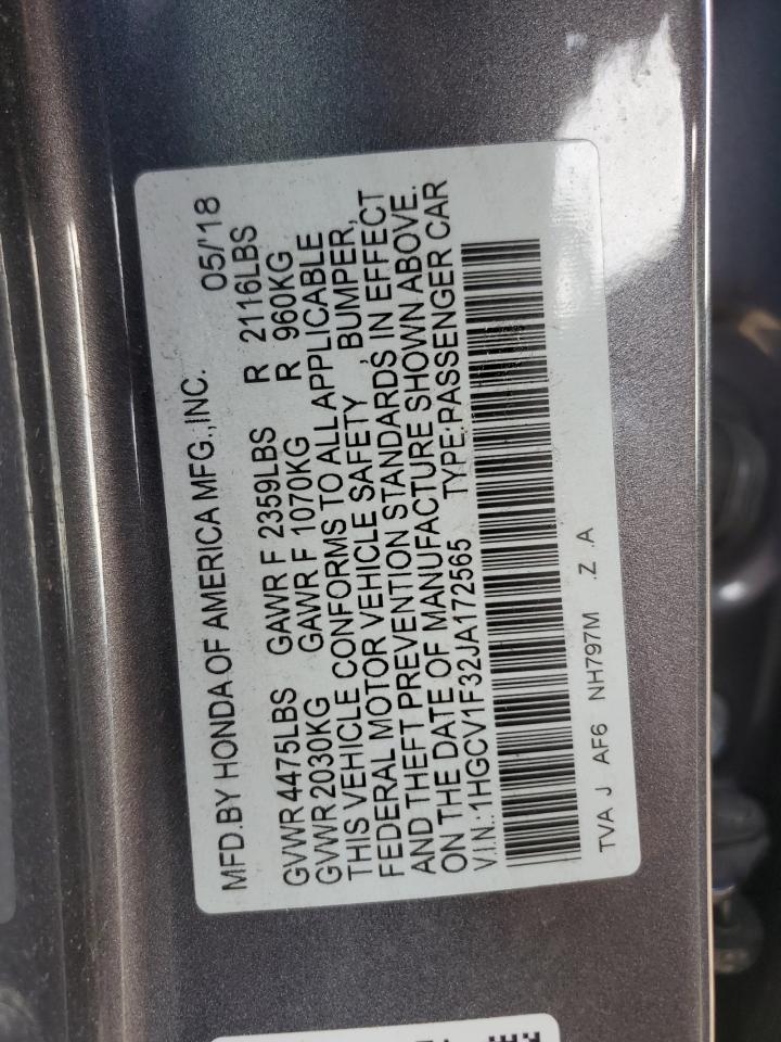 1HGCV1F32JA172565 2018 Honda Accord Sport