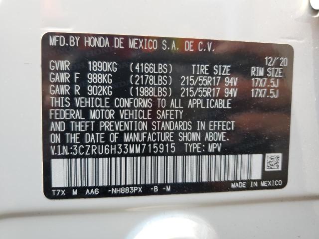 3CZRU6H33MM715915 Honda HR-V LX 14