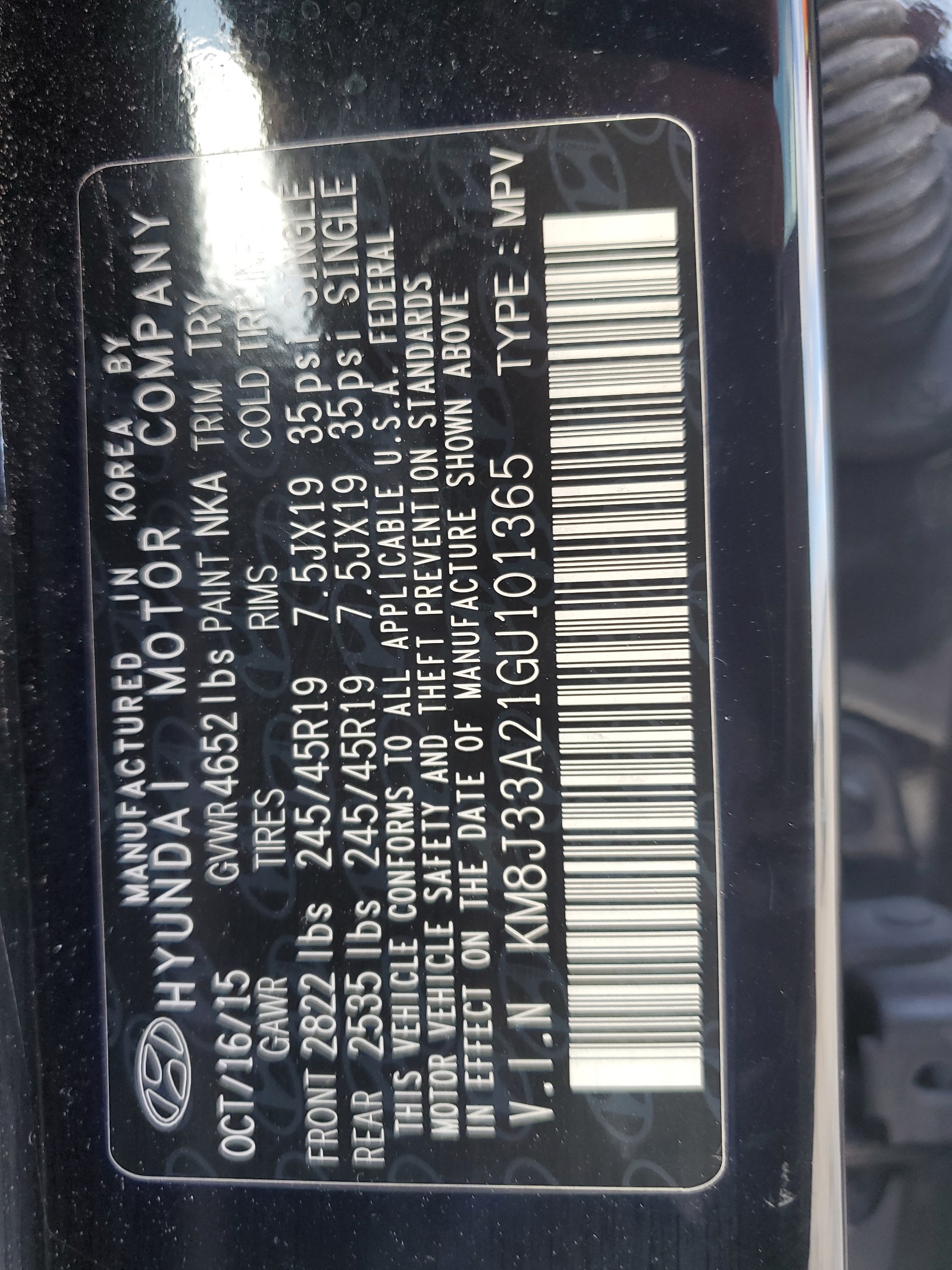 KM8J33A21GU101365 2016 Hyundai Tucson Limited