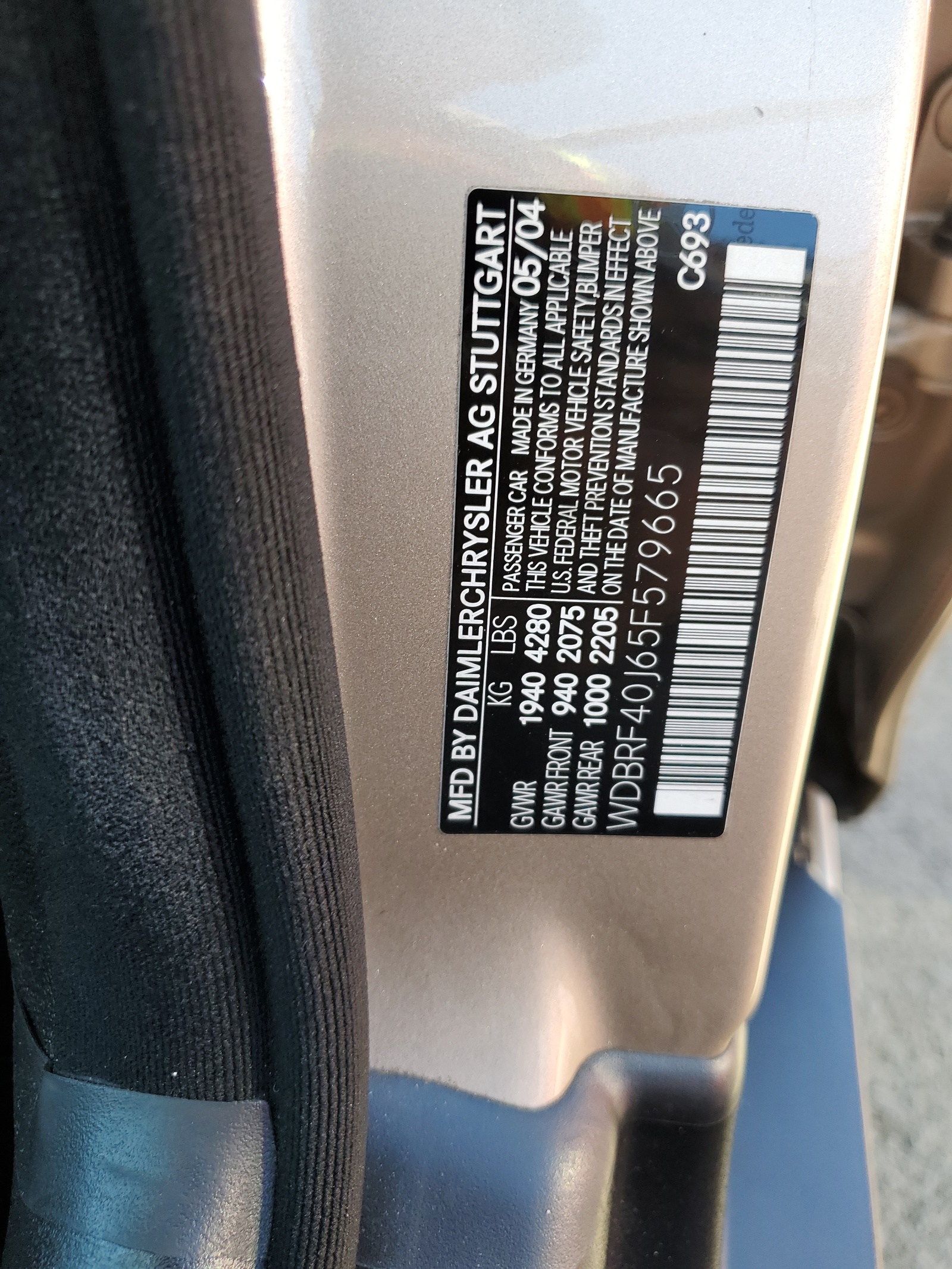 WDBRF40J65F579665 2005 Mercedes-Benz C 230K Sport Sedan