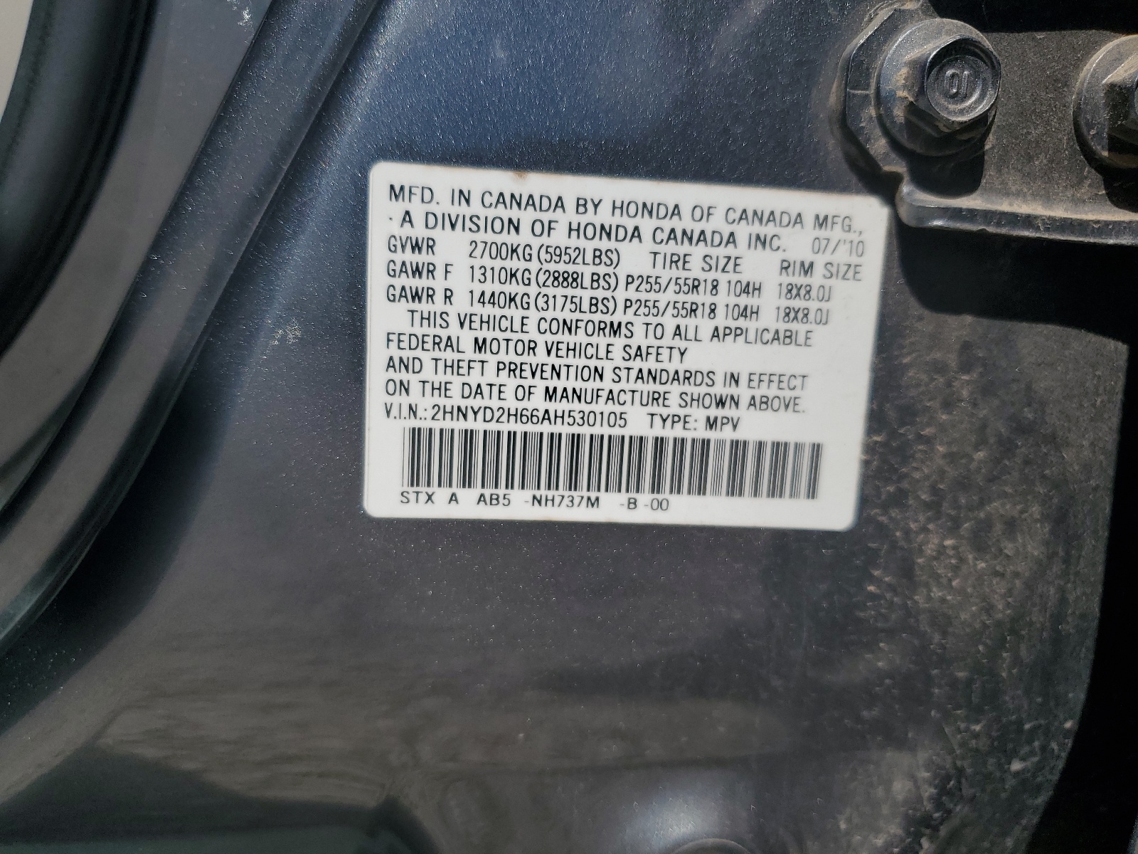 2HNYD2H66AH530105 2010 Acura Mdx Technology