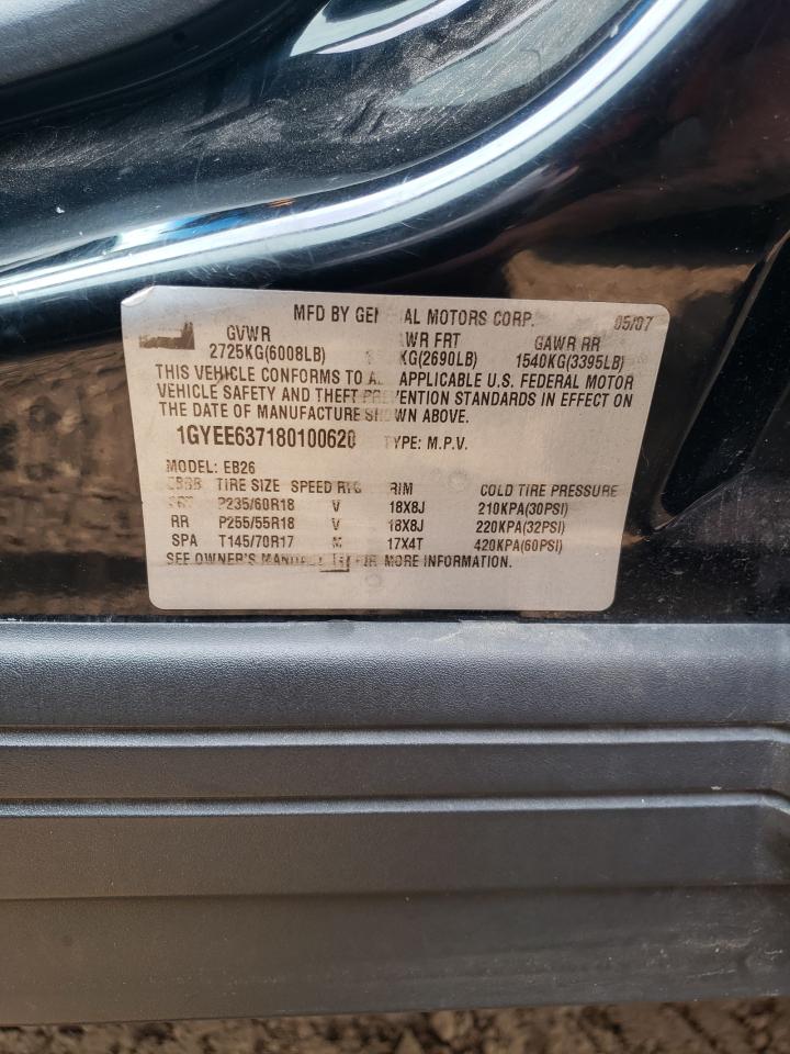 2008 Cadillac Srx VIN: 1GYEE637180100620 Lot: 68665024