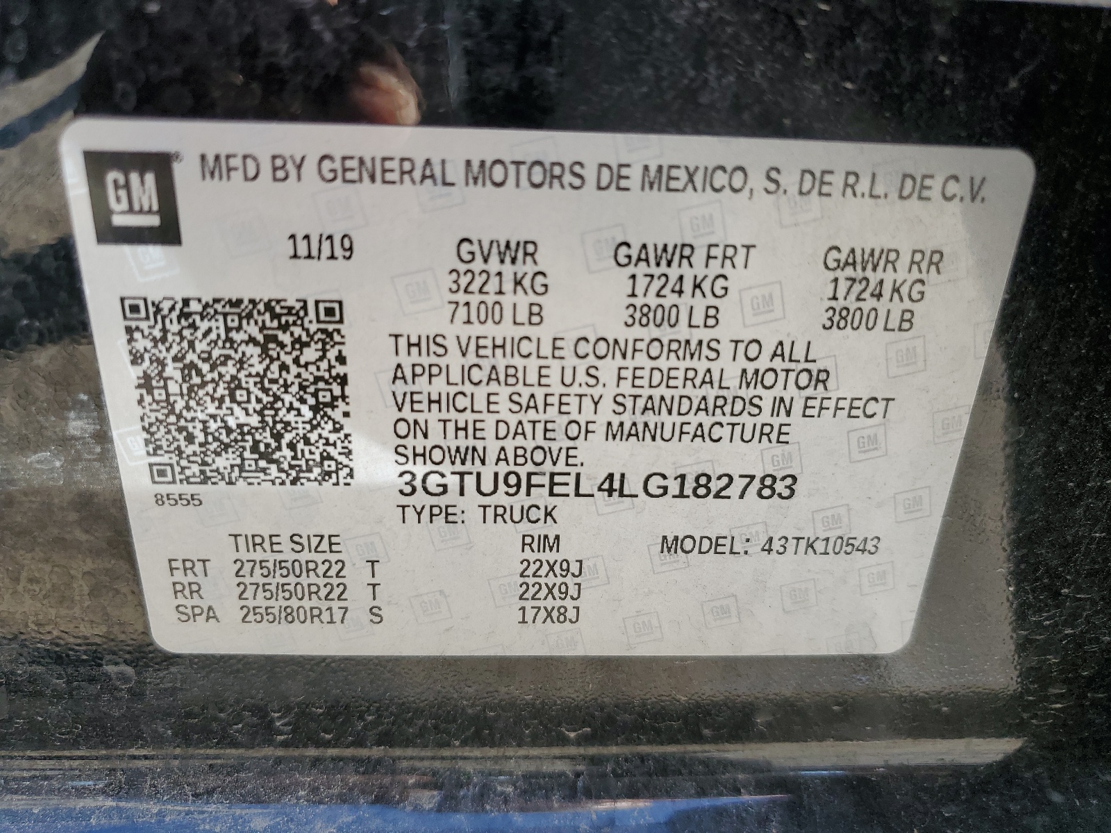3GTU9FEL4LG182783 2020 GMC Sierra K1500 Denali