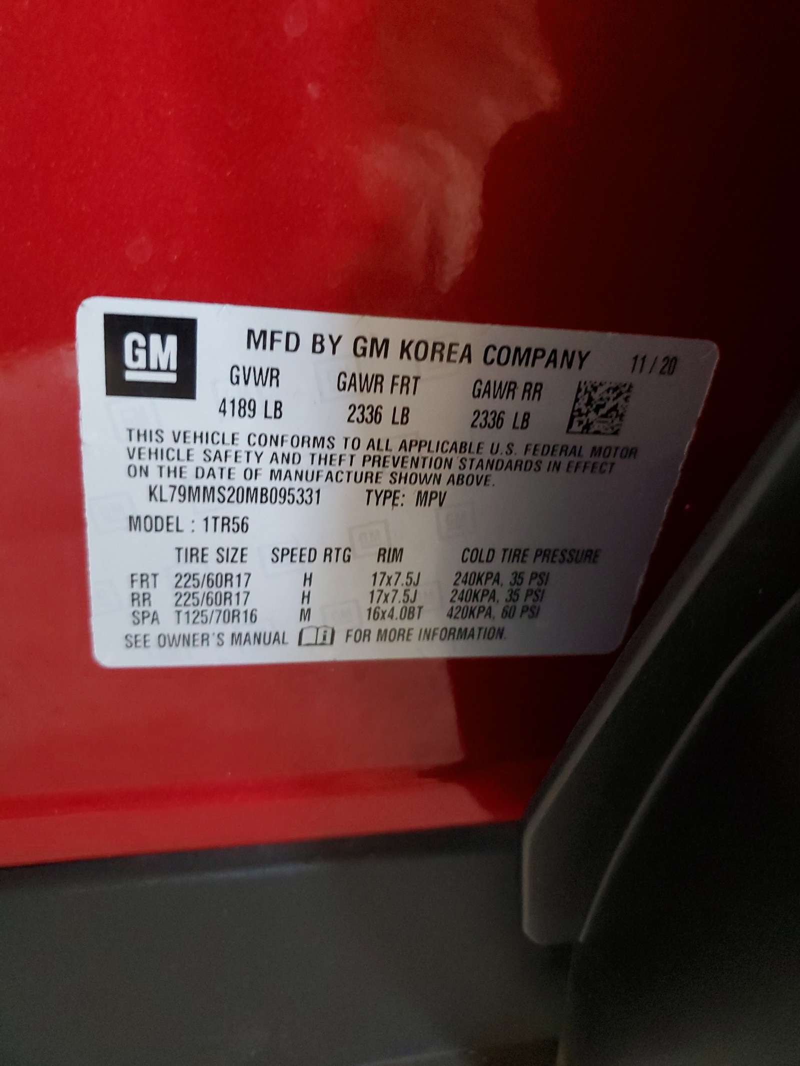 KL79MMS20MB095331 2021 Chevrolet Trailblazer Ls