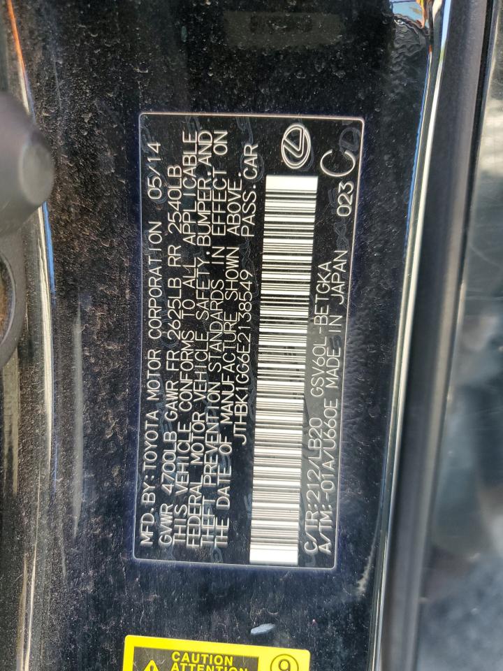 2014 Lexus Es 350 VIN: JTHBK1GG6E2138549 Lot: 68327364