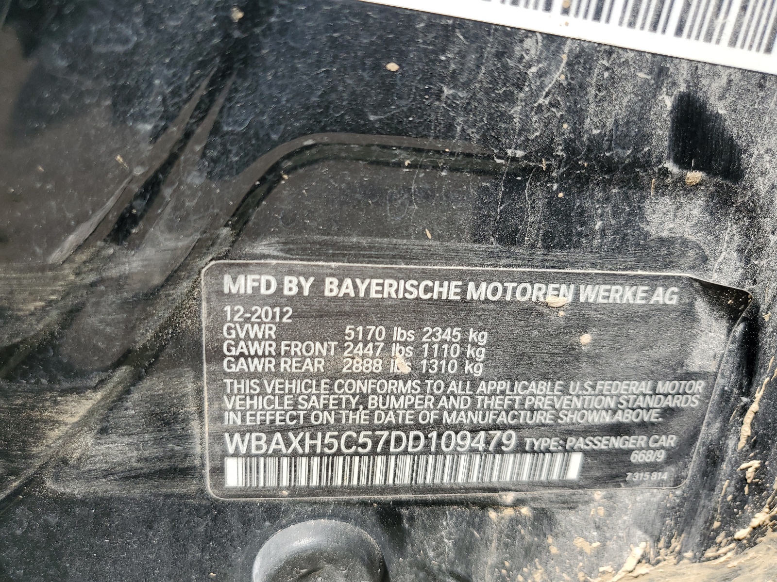 WBAXH5C57DD109479 2013 BMW 528 Xi