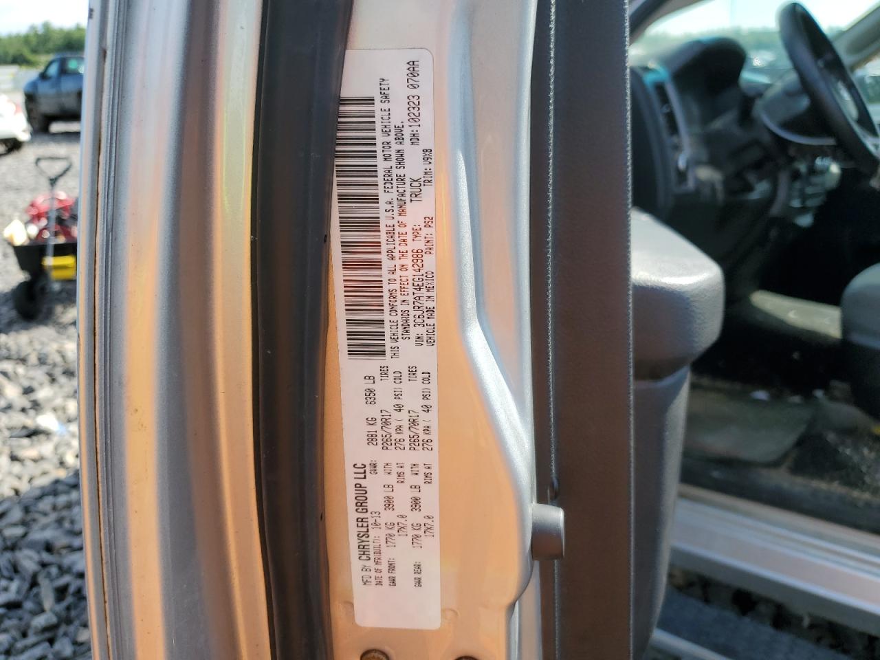 2014 Ram 1500 St VIN: 3C6JR7AT4EG142986 Lot: 64138874