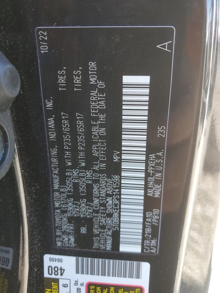 5TDBRKEC3PS141598 2023 Toyota Sienna Le