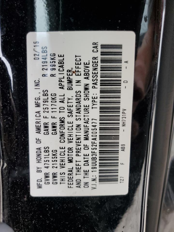 19UUB3F52FA005477 2015 Acura Tlx Tech