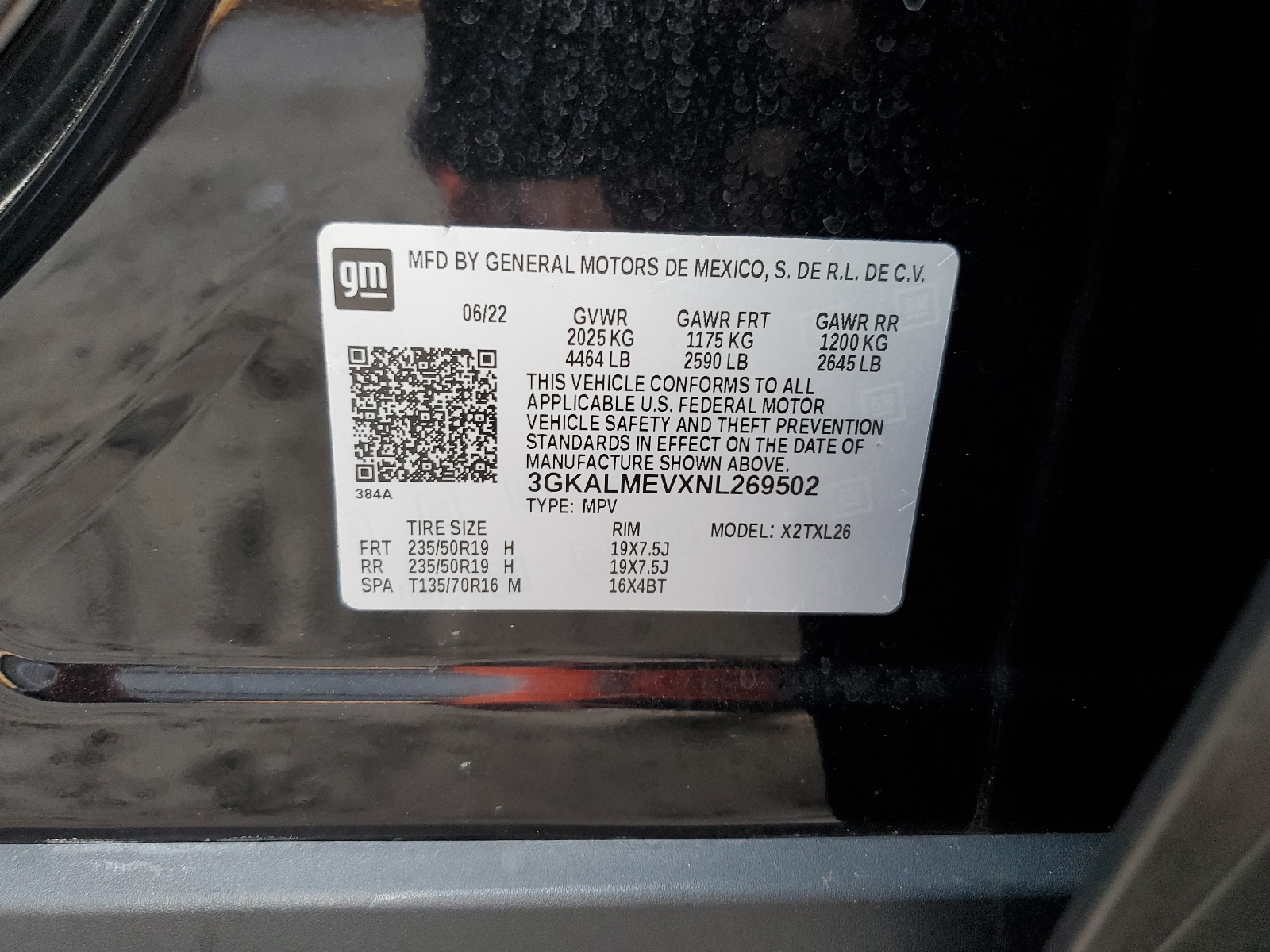 3GKALMEVXNL269502 2022 GMC Terrain Sle