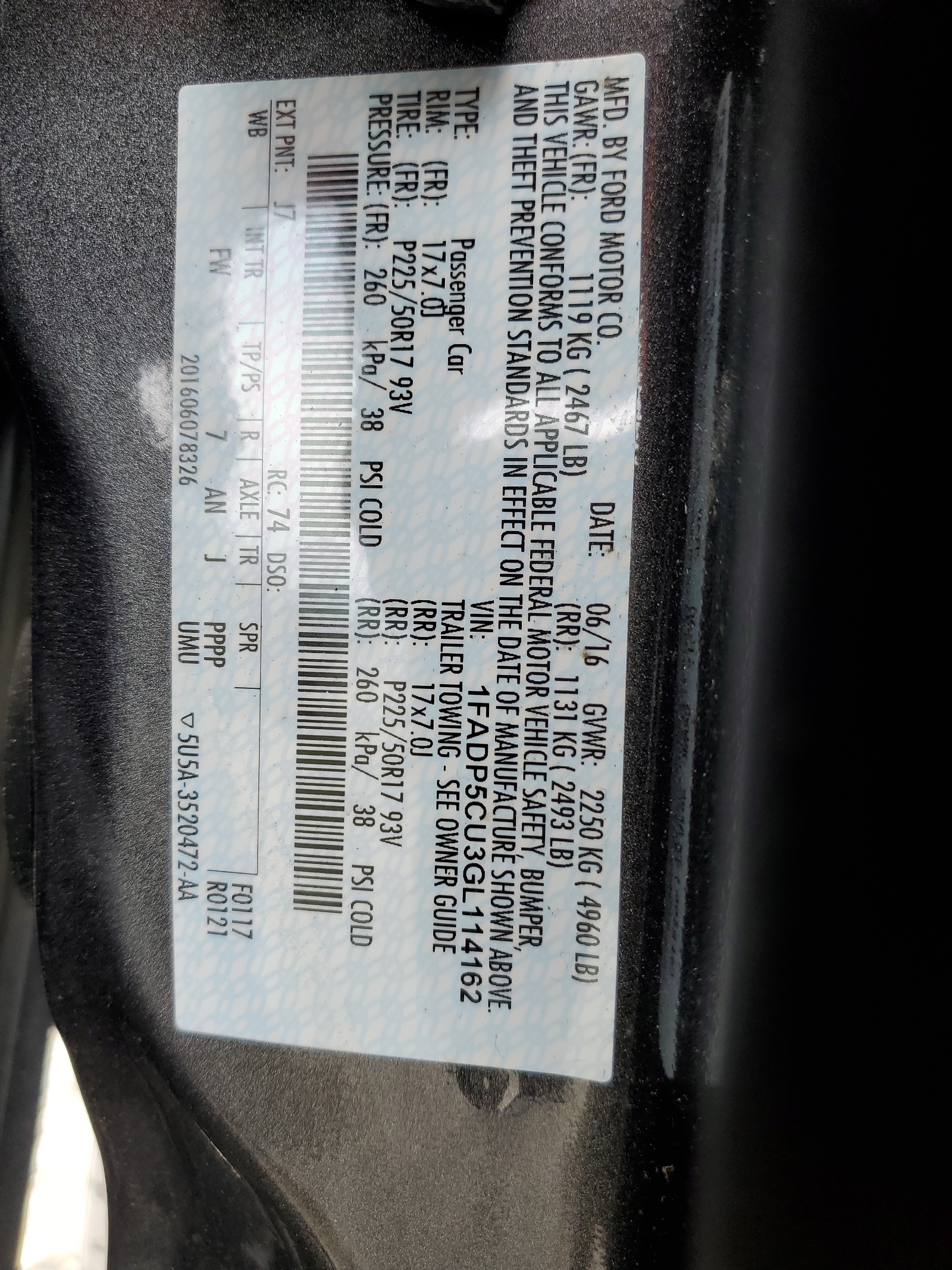 1FADP5CU3GL114162 2016 Ford C-Max Premium Sel