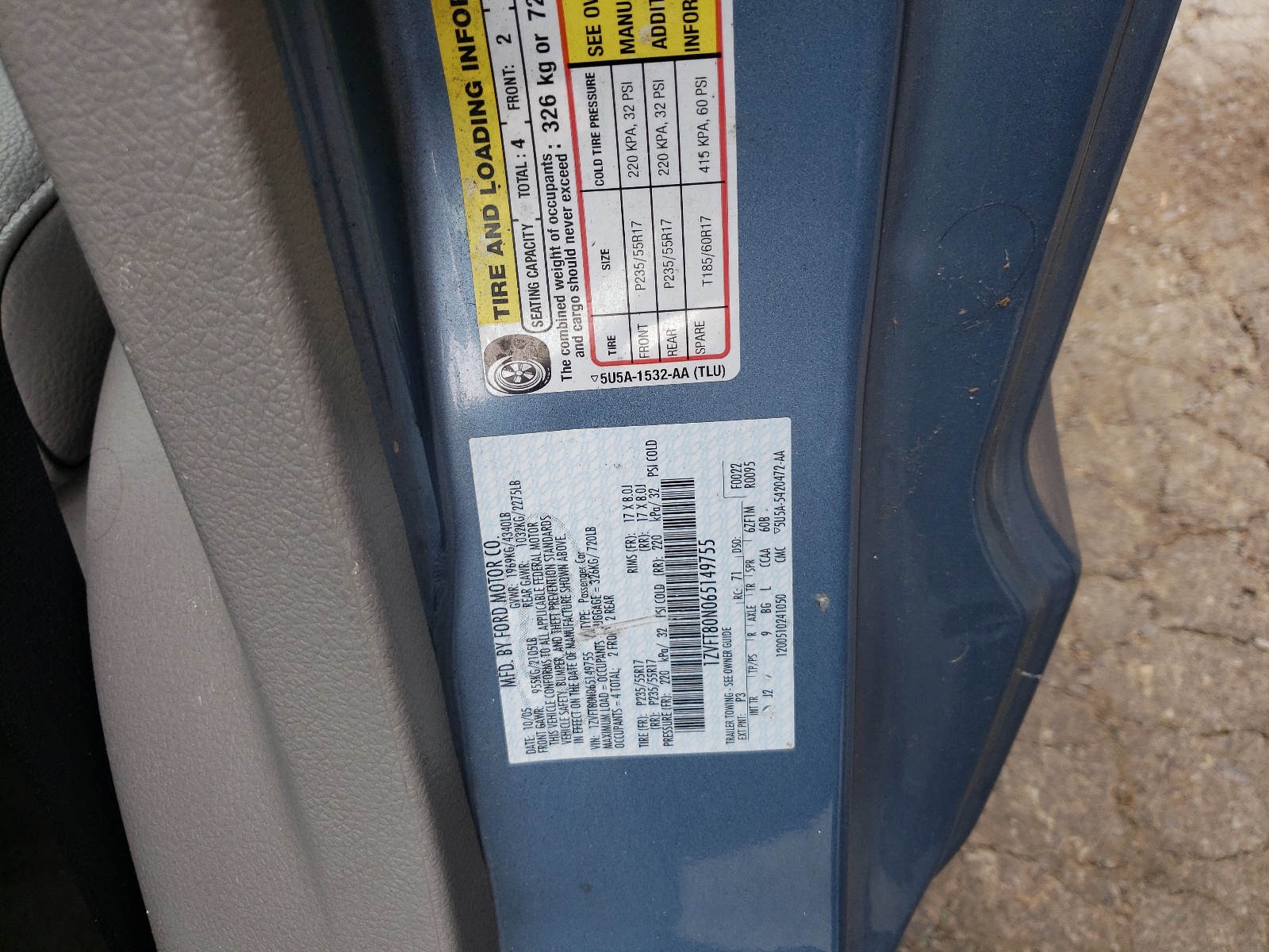 1ZVFT80N065149755 2006 Ford Mustang