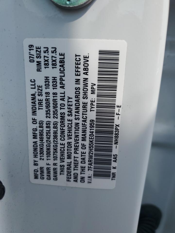 2019 Honda Cr-V Ex VIN: 7FARW2H55KE041959 Lot: 65964424