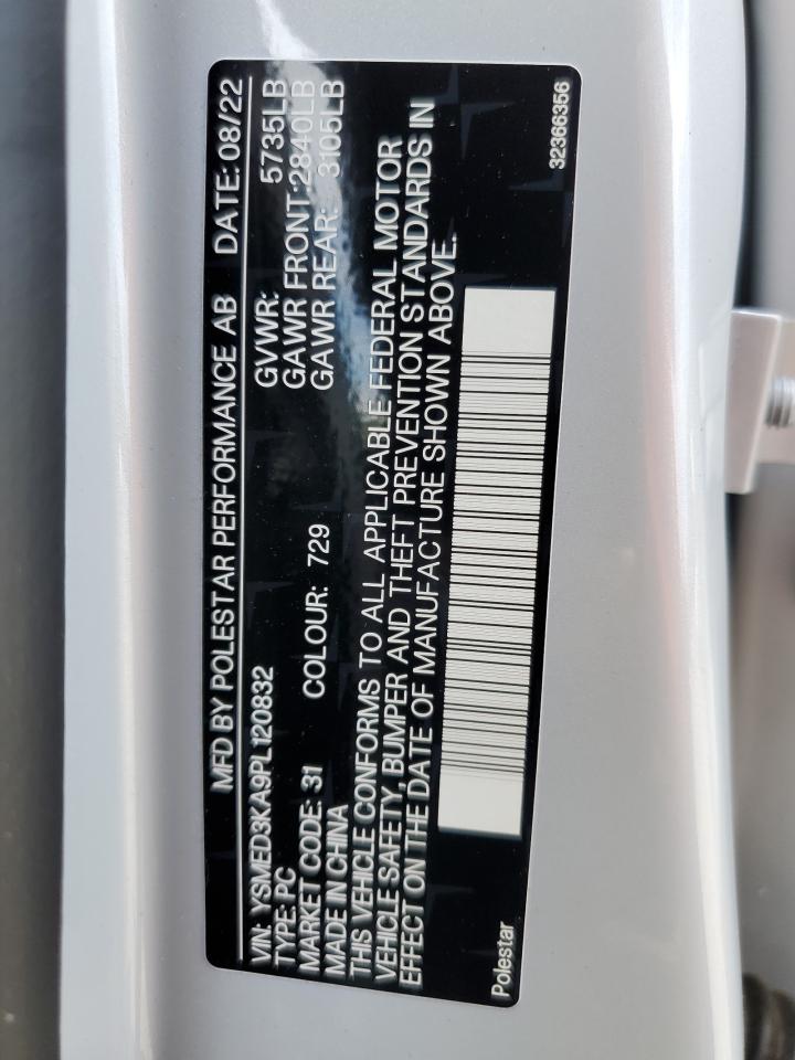 2023 Polestar 2 VIN: YSMED3KA9PL120832 Lot: 65429324