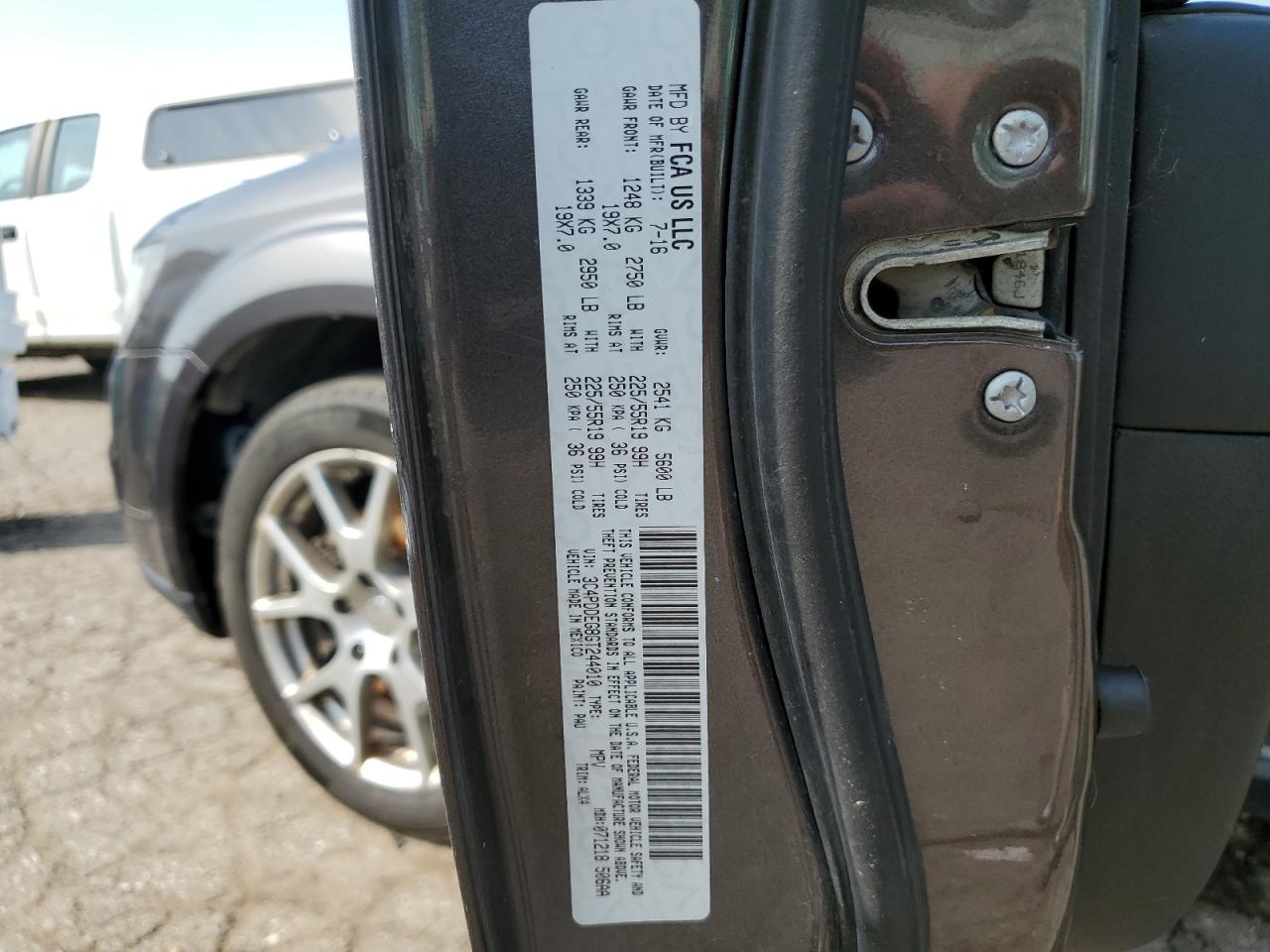 2016 Dodge Journey R/T VIN: 3C4PDDEG8GT244010 Lot: 65449774