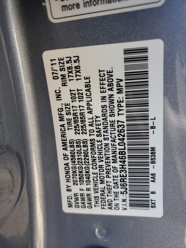 2011 Honda Cr-V Se VIN: 5J6RE3H46BL042637 Lot: 67934874