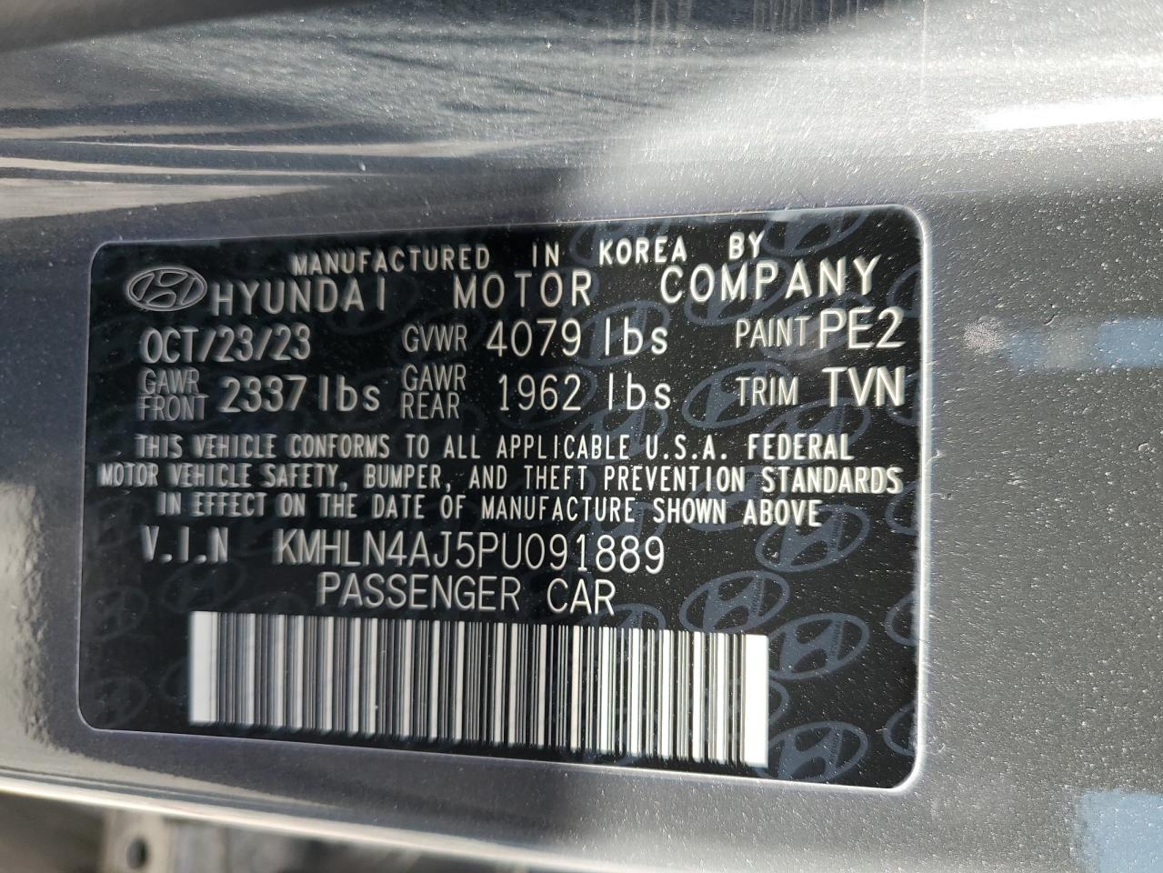 KMHLN4AJ5PU091889 2023 HYUNDAI ELANTRA - Image 12