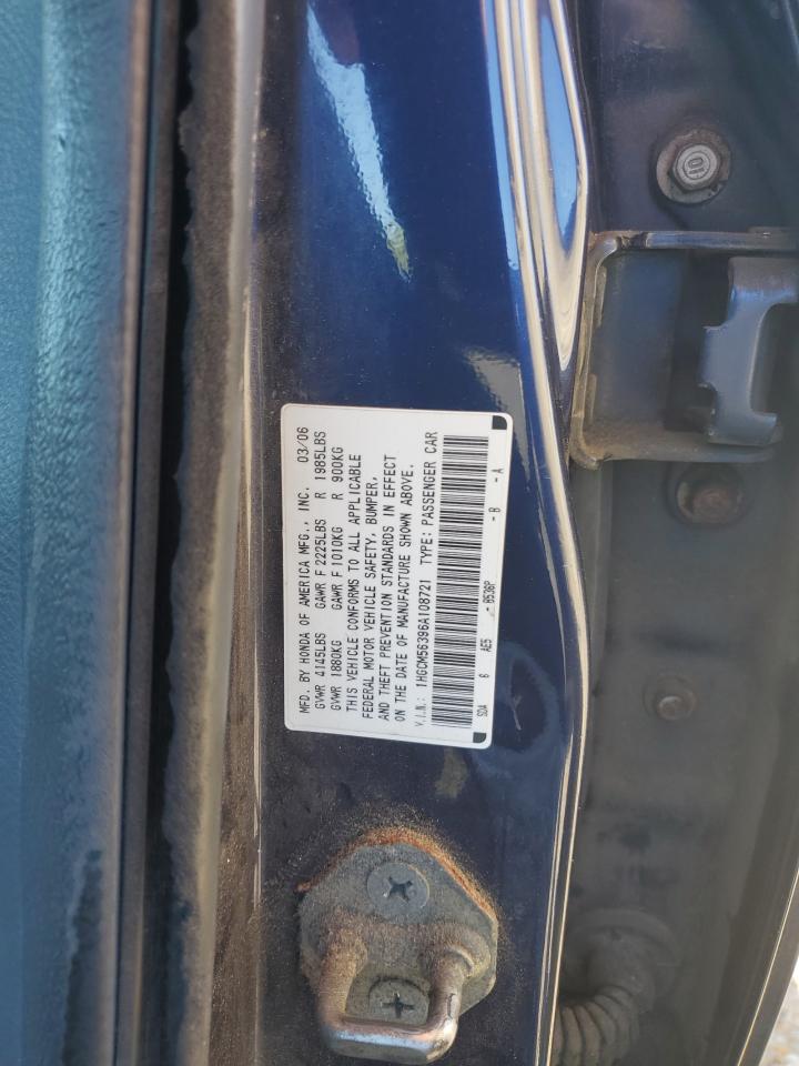 1HGCM56396A108721 2006 Honda Accord Se