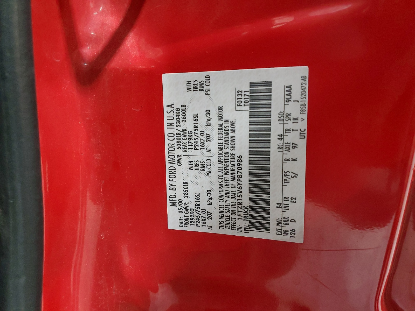 1FTZR15V6YPB70986 2000 Ford Ranger Super Cab